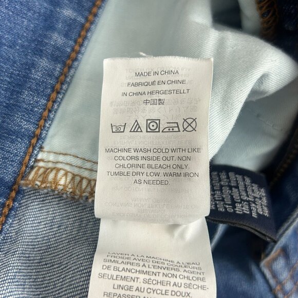 Madewell Cali Demi-Boot Distressed Hem Jeans Womens 26 Blue Five Pocket Zip Fly - Picture 9 of 11